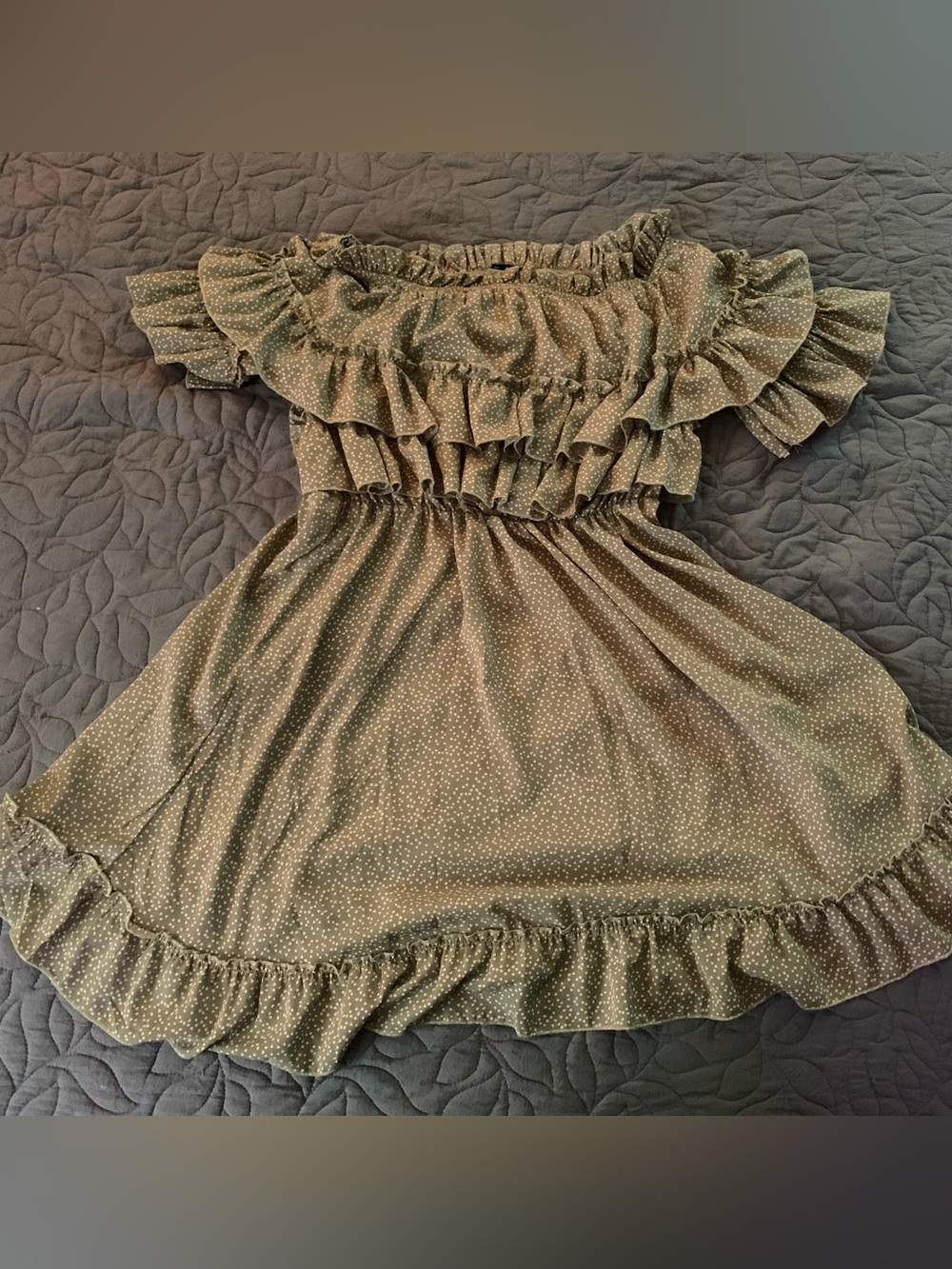 Cute Green Ruffled Summer Dress
